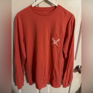 Vineyard Vines Men's Long-Sleeve Pocket Tee - Coral Red
